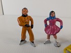 Vintage Barclay Lead Figures Lot Of 3 - 2 Skaters And Sledder