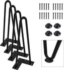 12    Black Hairpin Furniture Legs 4pcs    Heavy-duty Hairpin Legs End Table Legs 