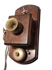 Antique Very Rare British Wooden Switchboard Telephone Complete