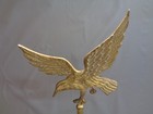 Vintage Brass Table Eagle Weathervane Decor - 18  Tall - No Arrow