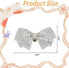 1 Pair Bow Shoe Clips Wedding Rhinestone Bow Shoe Buckles Bridal Removable Shoe 