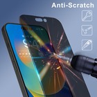 2x For Iphone 17 16 15 14 13 12 11 X Anti-spy  Privacy Glass Screen Protector