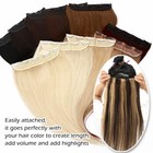 100g Thick Human Hair Extensions Clip In Real Remy One Piece Weft Half Full Head