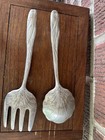 Vintage Arthur Court 1990 Rabbit Bunny Salad Serving Set Fork Spoon 11 