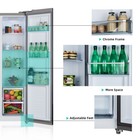 15 6 Cu  Ft  Black Stainless Steel Side-by-side Refrigerator  With Freezer