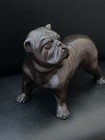 Maitland-smith Bronzed Metal Bulldog Figurine