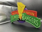 Mighty Morphin Power Rangers Logo Sign Display   3d Wall Desk Shelf Art