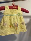 Vintage Yellow Flower Dress Baby Girl 0-3 Months