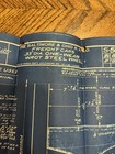 Antique 1934 Baltimore   Ohio Railroad Engine Truck Wheel Blueprint Paperwork 