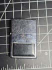 Old Vtg Zippo Cigarette Lighter   Black On Silver