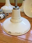 One 12 -1950s Benjamin White Porcelain Enamel Industrial Nos Barn Light Vintage