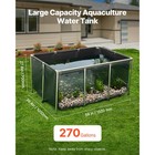 Canvas Fish Pond Above Ground Koi Tank 270 Gal With Clear Viewing Panel