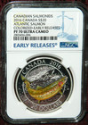 2016 Canada  20 Atlantic Salmon Colorized Silver Coin  Ngc Pf70 Ultra Cameo Er