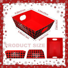 Diy Christmas Gift Basket Kit - 72 Pcs Buffalo Plaid With Bags   Bows
