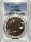  2014 Lunar Britannia Mule Error   2 Uk Horse Silver Coin Pcgs Ms67 - Rare 