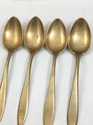 Vintage Dirigold Dirilyte Goldware Regal 4-oval Soup Spoons 7  Flatware