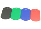400 Pcs Blank Military Spec Dog Tag Stainless Steel Green Black Blue Red Color