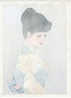 1975 Sentaro Iwata  Orig Japanese Woodblock Print - Summer Elegance