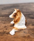 Vintage Collie Dog Figurine Bone China Japan Brown White Lassie Style