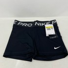 Nike Pro 365 Women   s 3  Training Shorts Black white Size Small  cz9857-010 