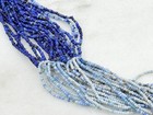 Antique Blue Glass Beads African Trade Multi Strand Necklace