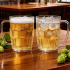 22oz Plastic Beer Mugs With Handles Set Of 2  Clear Resuable Beer Stein Drinking
