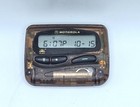 Motorola Airtouch Flex Pager A05yzb5811aa Clear Brown W  Belt Clip Case 