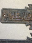 American Lafrance  Cast Iron Embossed Plaque Emblem Ornament Name Plate Pair