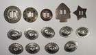 Lot Of 50  Vintage Tandy Leather Company Metal Shell And Tiger s Eye Findings