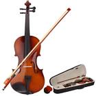 New 4 4 Acoustic Violin Full Size Case Bow Rosin Natural With Case