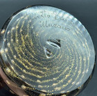 Murano Perfume Bottle Black With Gold Flecks Signed Art Glass