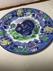 Woods Burslem Cobalt Blue Turkey Plate - Antique 10    - Ten  10  Available