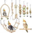 Bird Parrot Swing Toys  Chewing Standing Hanging Perch Hammock Climbing Ladde   