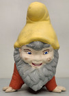 Vintage 1960 s Garden Gnome Hand-painted Ceramic Kneeling Gnome Very Good H1