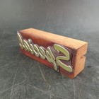 Vintage Letterpress Printing Block  special  Cursive Serif 3 25 x1  Metal   Wood