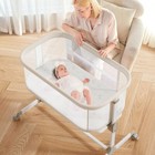 Adjustable Baby Bassinet Bedside Sleeper W  Wheels Mesh Crib Portable Infant New