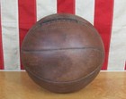Vintage 1920s Antique Leather Basketball W Laces Us Military Ball Great Display 