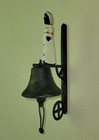 Vintage Americana Woman Cast Iron Wall Mount Dinner Bell