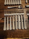 33 Pieces Of Rare Antique Pewter Gotham Gorham Flatware Old Towne 8 Sets   Servg