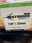 Stinger Staplepac 7 8  2000 Plastic Cap Staples 22mm 18 Gauge