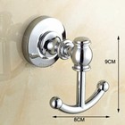 Trend Bathroom Dual Robe Hook Towel Coat Hanger Polished Chrome Wall Hooks Solid