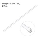 2pcs Clear Rigid Pvc Pipe 7 16  11mm  Id X 1 2  12mm  X 1 5ft  0 02  Tubing
