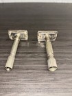  2  Vtg 1959 Gillette Fat Boy Adjustable Tto Safety Razor Made In Usa 2 Razors