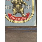 Vintage Grizzly Beer Canadian Lager Framed Bar Mirror Sign 18x15 Van Munching