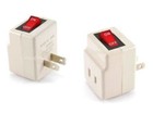 1-port Wall Outlet 2-prong Ac Power Adapter With Lighted On off Switch