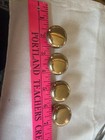 Vintage Solid Brass Round Door Drawer-pulls Knobs Set Of  4  1 25 In W screws