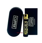Clipper Full Metal Mex Skulls Lighter Refillable With Case