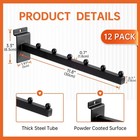 Heavy Duty 12 Inch Waterfall Slatwall Display Hooks Retail Black