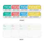 8000 Assorted Double Raffle Tickets 2000 Per Roll 50 50 Blue Green Red Yellow