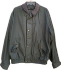 Vintage Military Army Green Bomber Jacket Full Zip Snap Up Men   s Size Large